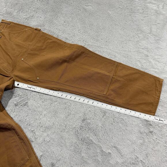 Vintage Carhartt Pants Mens 42x32 Brown B01 Loose Fit Double Knee Work USA - Picture 13 of 15